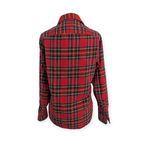 90's LL Bean Plaid Flannel Button-down Shirt ~ Women's Medium - Picture 3 of 8